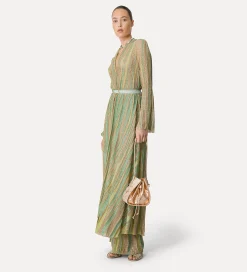 forte_forte dress in lurex–shot jersey with crossover front clorofilla^ Dresses