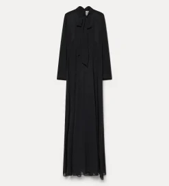 forte_forte dress with bow in silk georgette nero^ Dresses