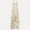 forte_forte dress with spaghetti straps in “the secret garden” print pattern pesco^ Dresses
