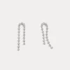 forte_forte drop earrings with crystals crystal^ Jewels
