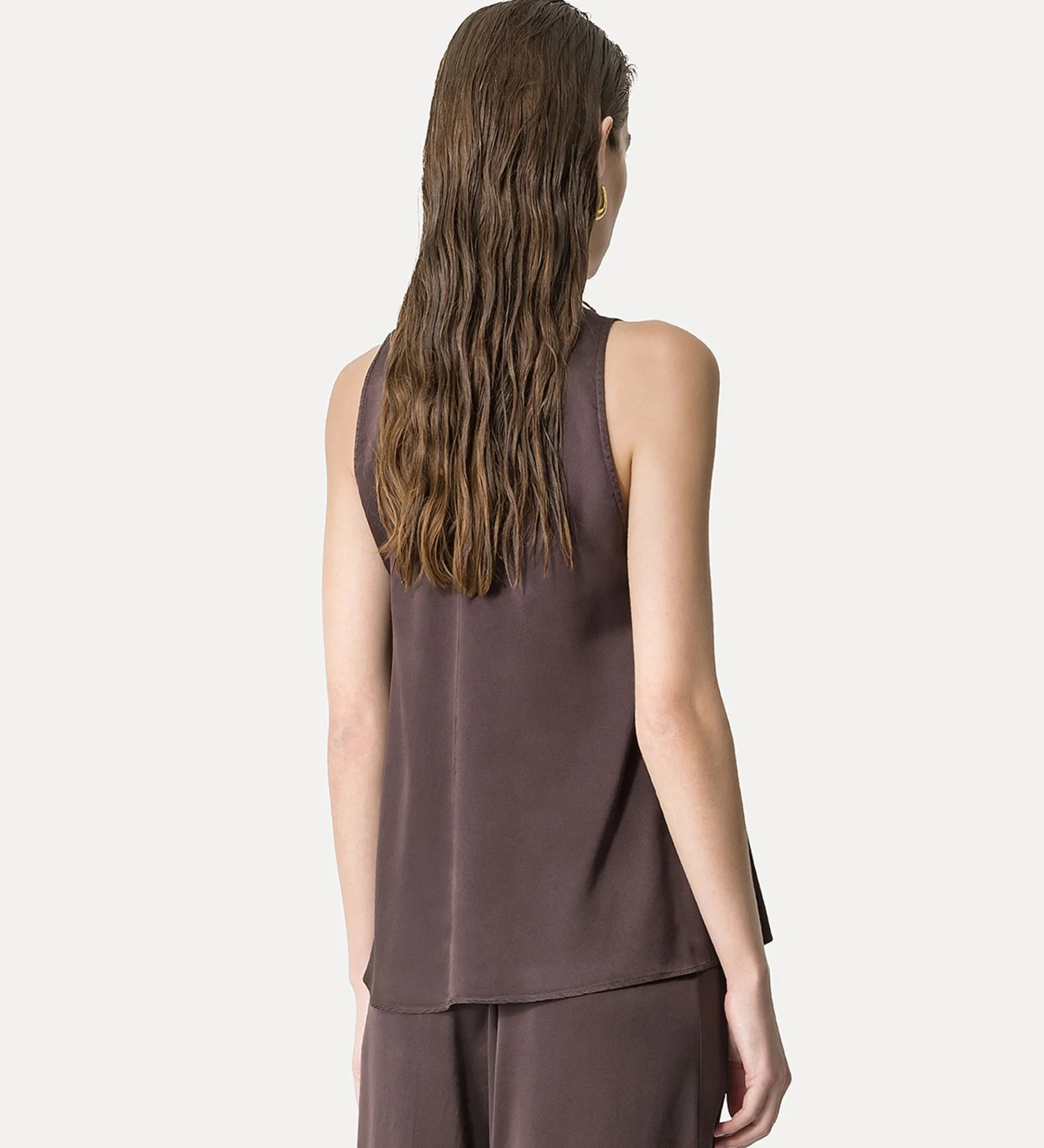 forte_forte elegant top in silk satin lava^ Tops