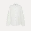 forte_forte embroidered cotton shirt bianco^ Shirts