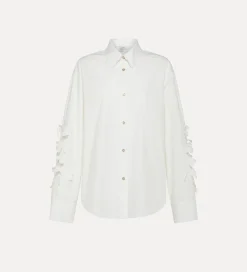 forte_forte embroidered cotton shirt bianco^ Shirts
