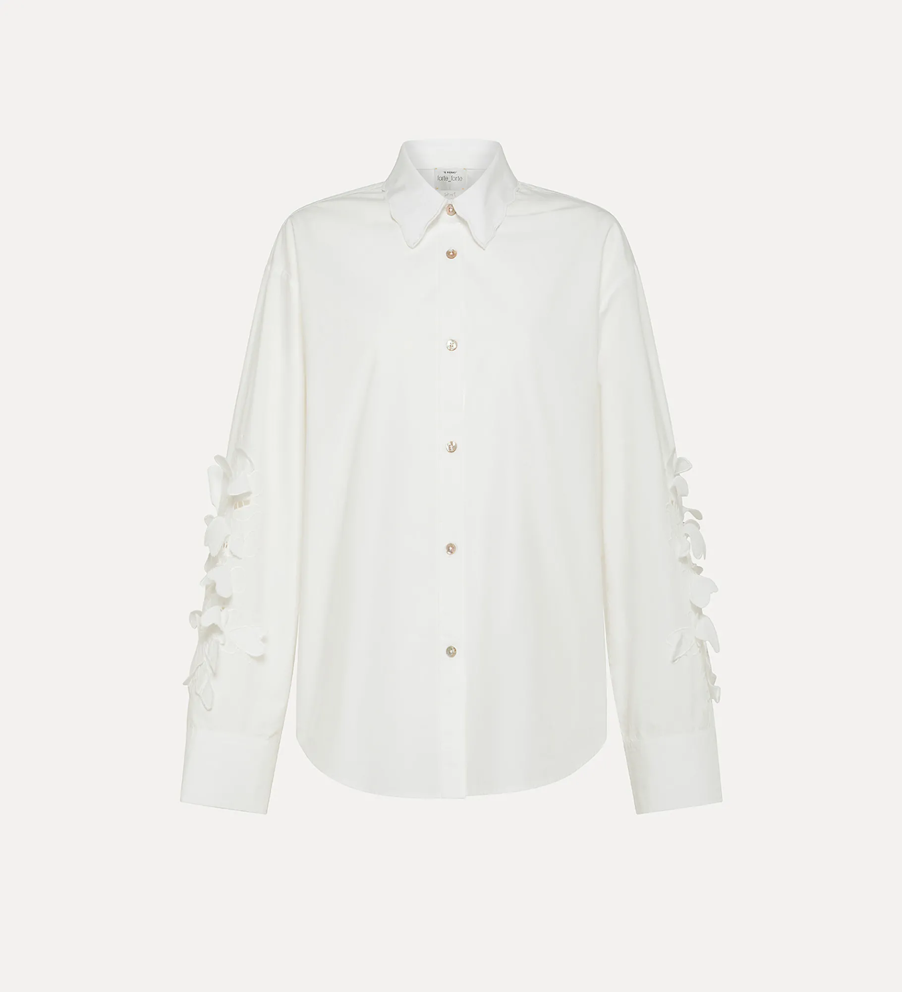 forte_forte embroidered cotton shirt bianco^ Shirts