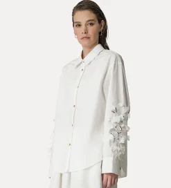 forte_forte embroidered cotton shirt bianco^ Shirts