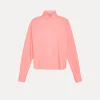 forte_forte essential boxy shirt in BCI cotton poplin pamplemousse^ Shirts