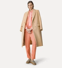 forte_forte essential boxy shirt in BCI cotton poplin pamplemousse^ Shirts