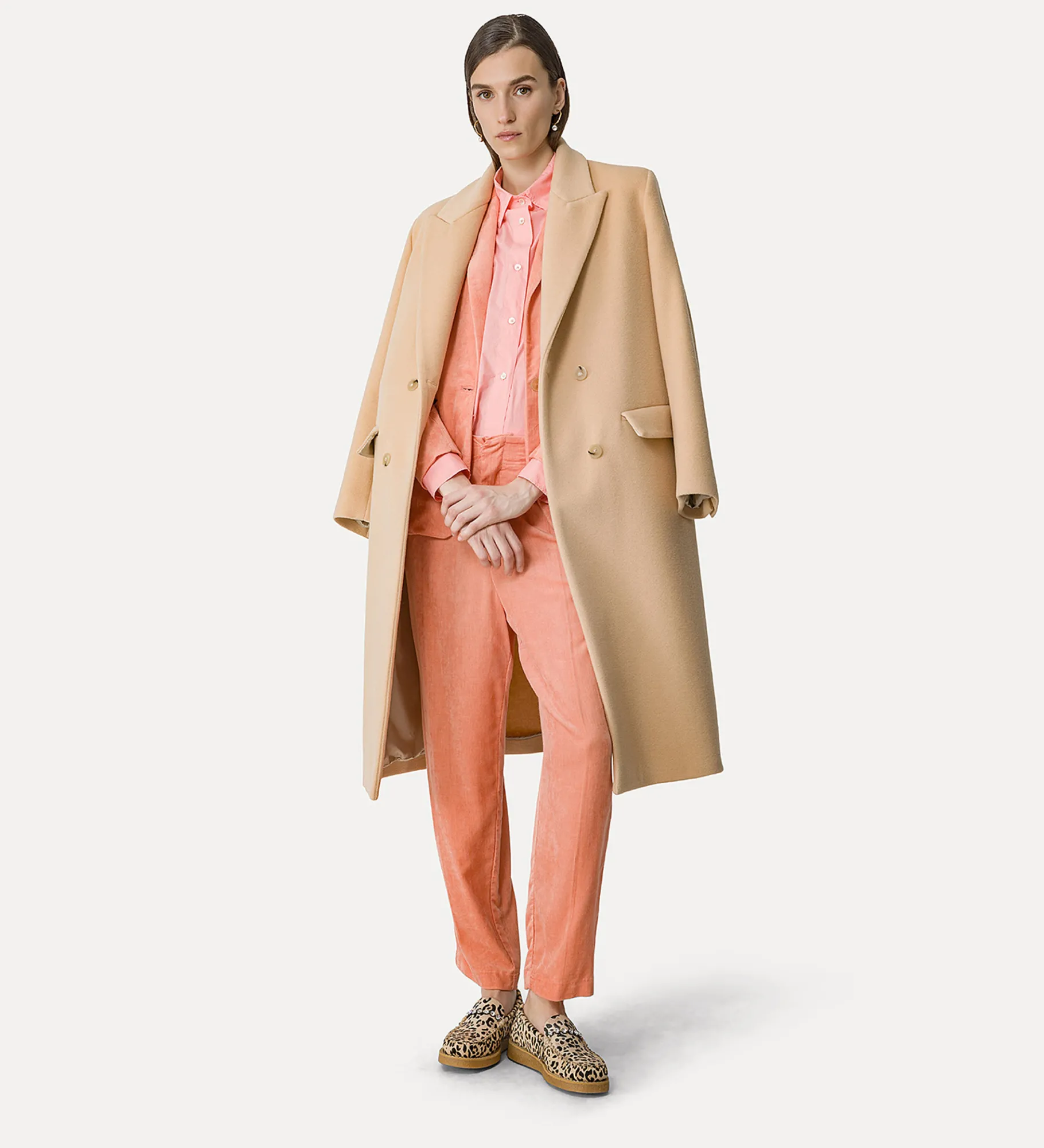 forte_forte essential boxy shirt in BCI cotton poplin pamplemousse^ Shirts