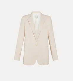 forte_forte essential jacket in stretch crêpe cady ivory^ Jackets