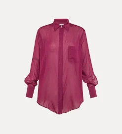 forte_forte essential oversized shirt in cotton–and–silk voile bolero^ Shirts