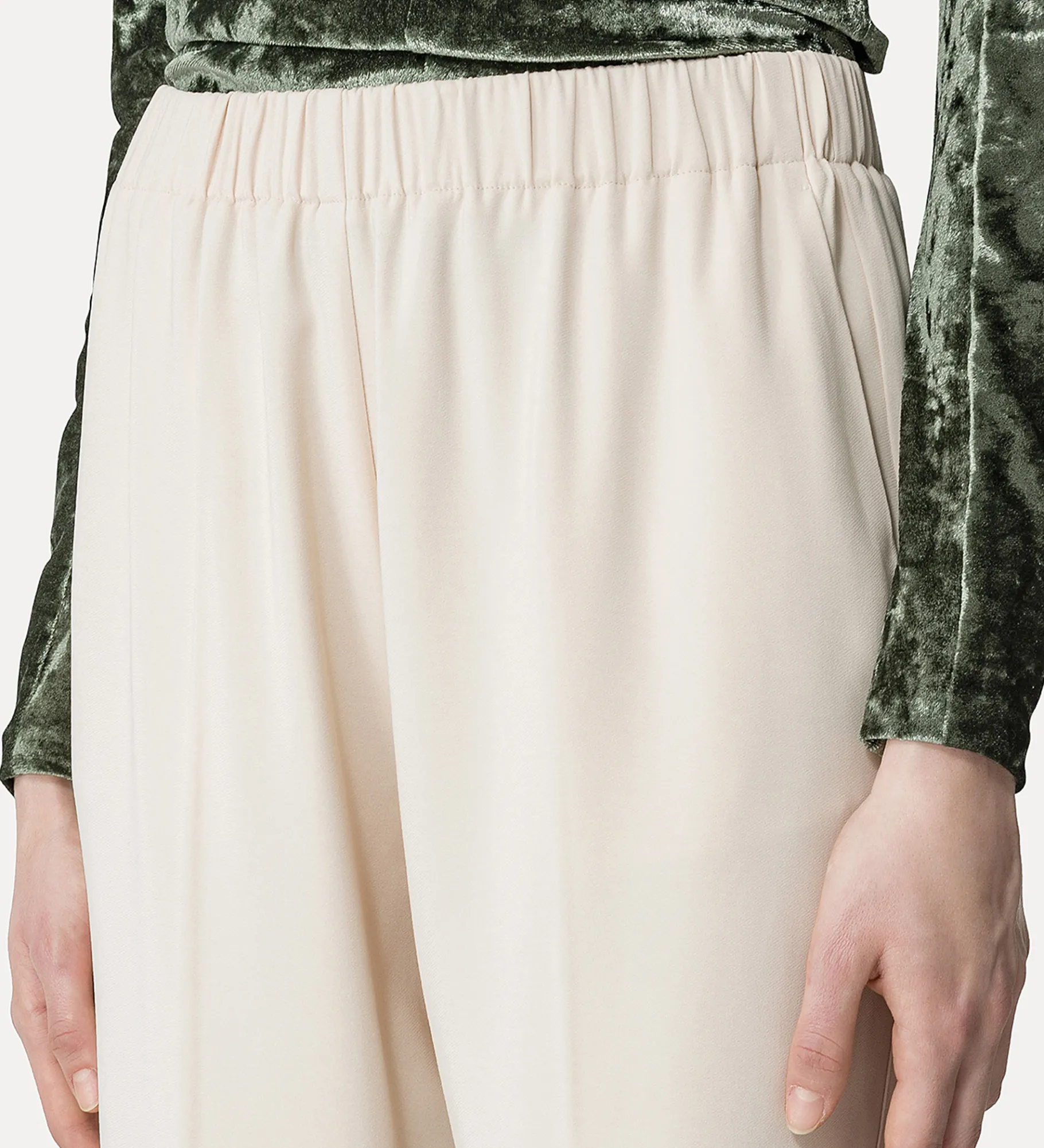 forte_forte essential trousers in stretch crêpe cady ivory^ Pants