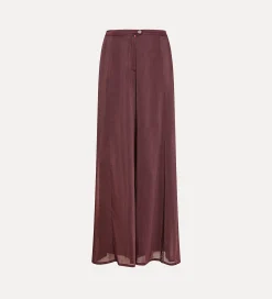 forte_forte flared trousers in cotton–and–silk voile black orchid^ Pants