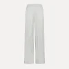 forte_forte flared trousers in crinkled cotton madreperla^ Pants