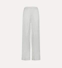 forte_forte flared trousers in crinkled cotton madreperla^ Pants