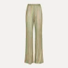 forte_forte flared trousers in lurex–shot jacquard clorofilla^ Pants