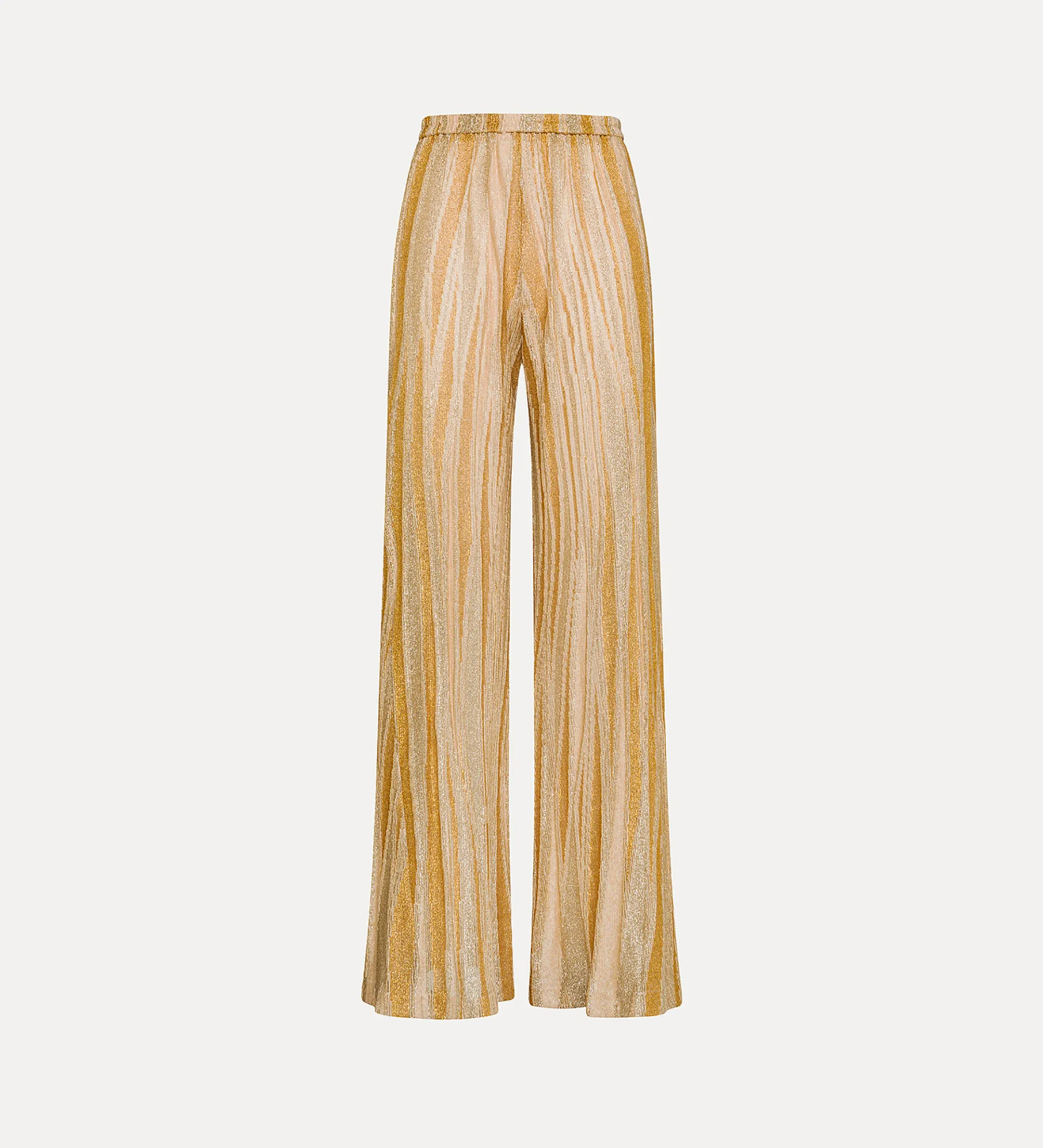forte_forte flared trousers in lurex–shot jacquard gold^ Pants