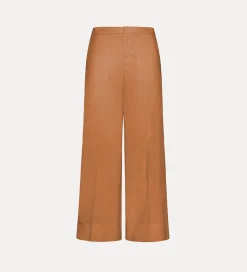 forte_forte flared trousers in poplin terra^ Pants