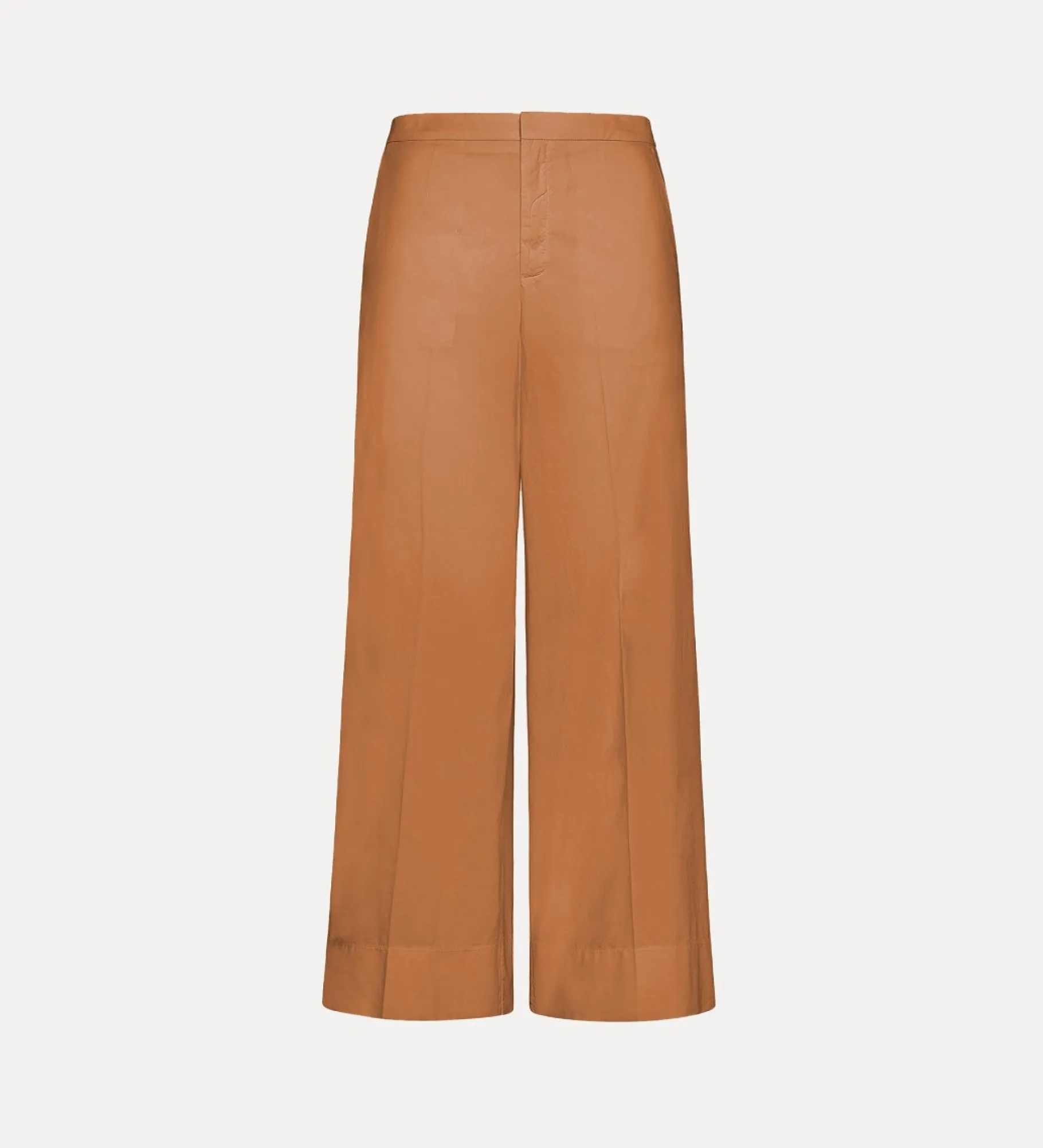 forte_forte flared trousers in poplin terra^ Pants