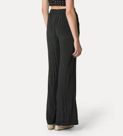 forte_forte flared trousers in satin noir^ Pants