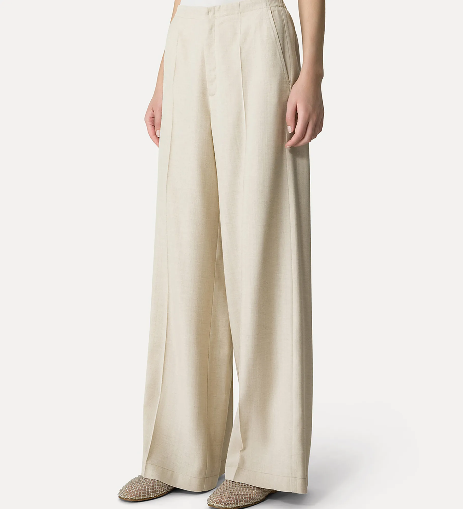 forte_forte flat–front trousers dune^ Pants