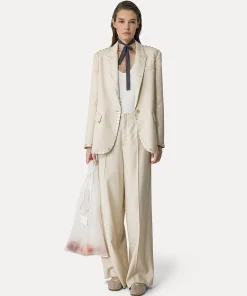 forte_forte flat–front trousers dune^ Pants