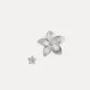 forte_forte flower–shaped silver earrings argento^ Jewels