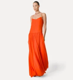 forte_forte habotai–silk dress with spaghetti straps papavero^ Dresses