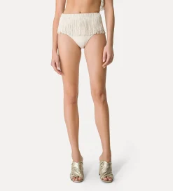forte_forte high–waist briefs with fringing orchidea^ Beachwear And Lingerie