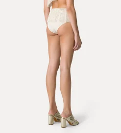forte_forte high–waist briefs with fringing orchidea^ Beachwear And Lingerie