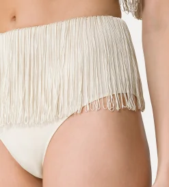 forte_forte high–waist briefs with fringing orchidea^ Beachwear And Lingerie
