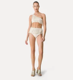 forte_forte high–waist briefs with fringing orchidea^ Beachwear And Lingerie