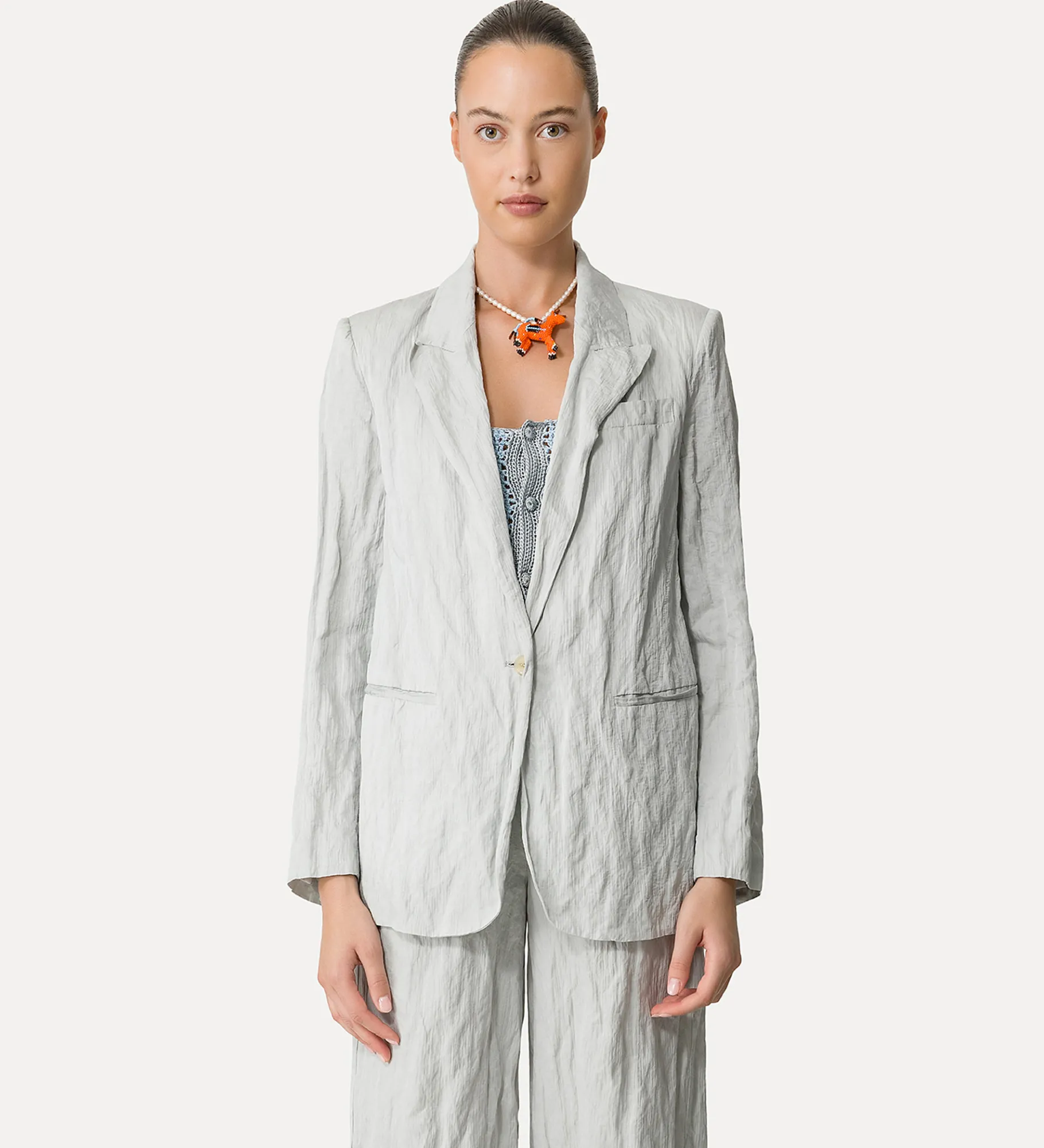 forte_forte jacket for women in summery cotton madreperla^ Jackets