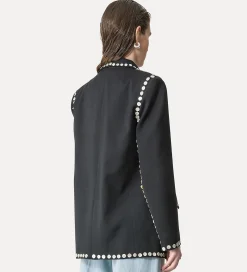 forte_forte jacket in black viscose and wool abisso^ Jackets