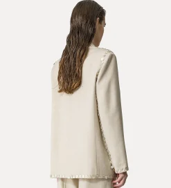 forte_forte jacket in sandy–hued viscose and wool dune^ Jackets