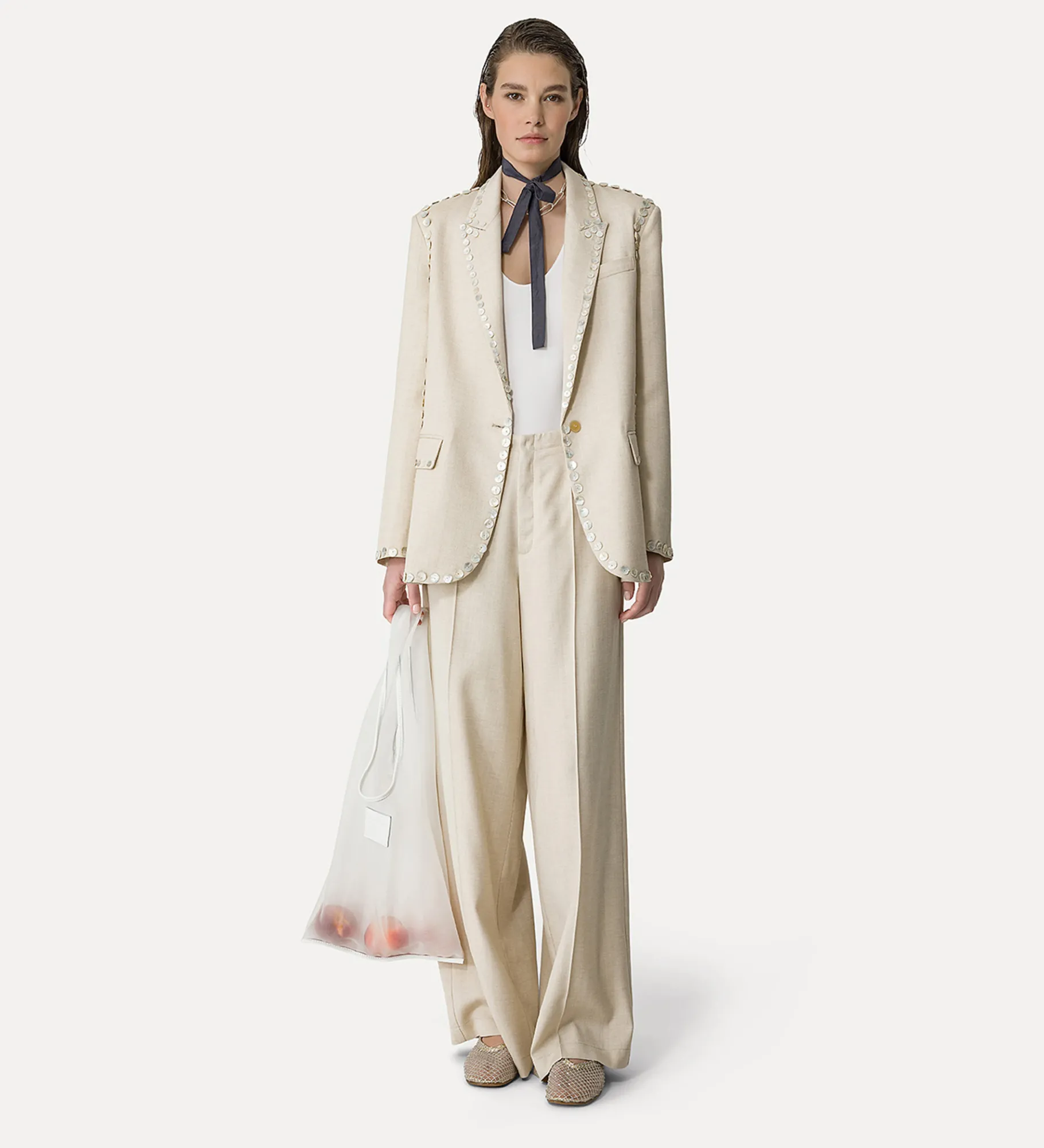 forte_forte jacket in sandy–hued viscose and wool dune^ Jackets