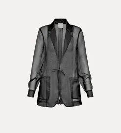 forte_forte jacket in silk organza noir^ Jackets