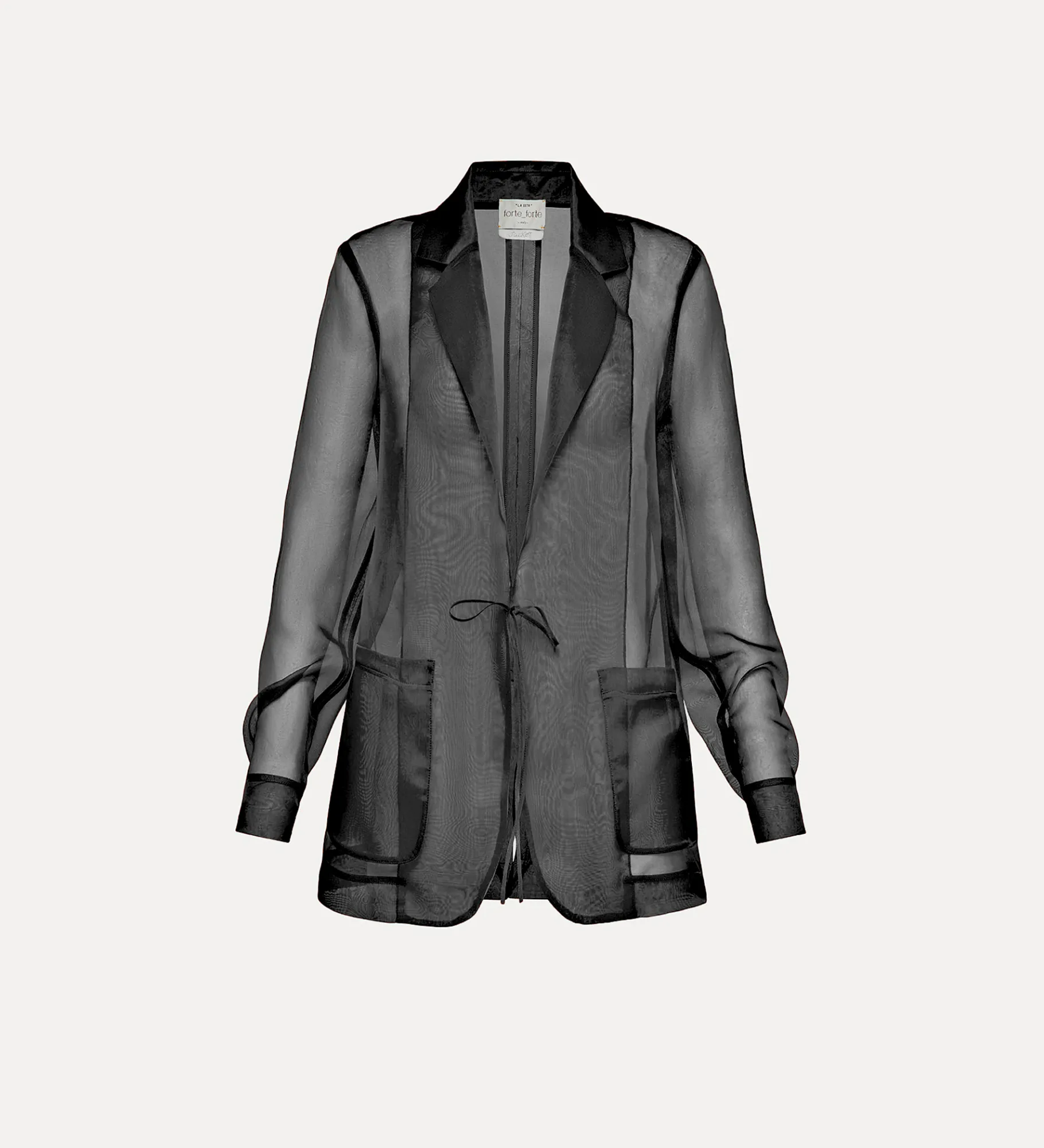 forte_forte jacket in silk organza noir^ Jackets