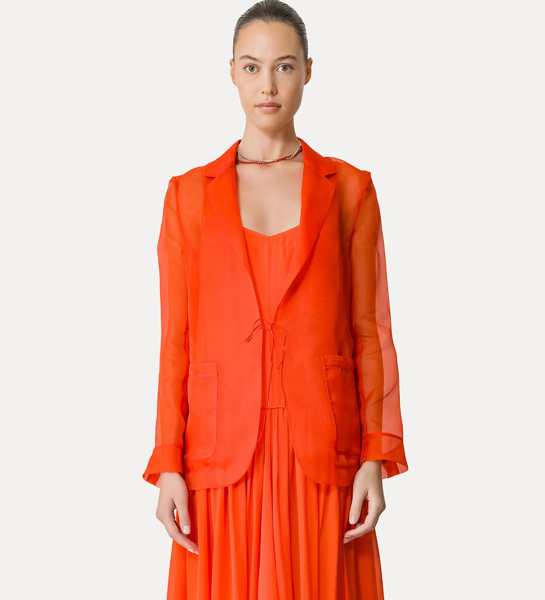 forte_forte jacket in silk organza papavero^ Jackets