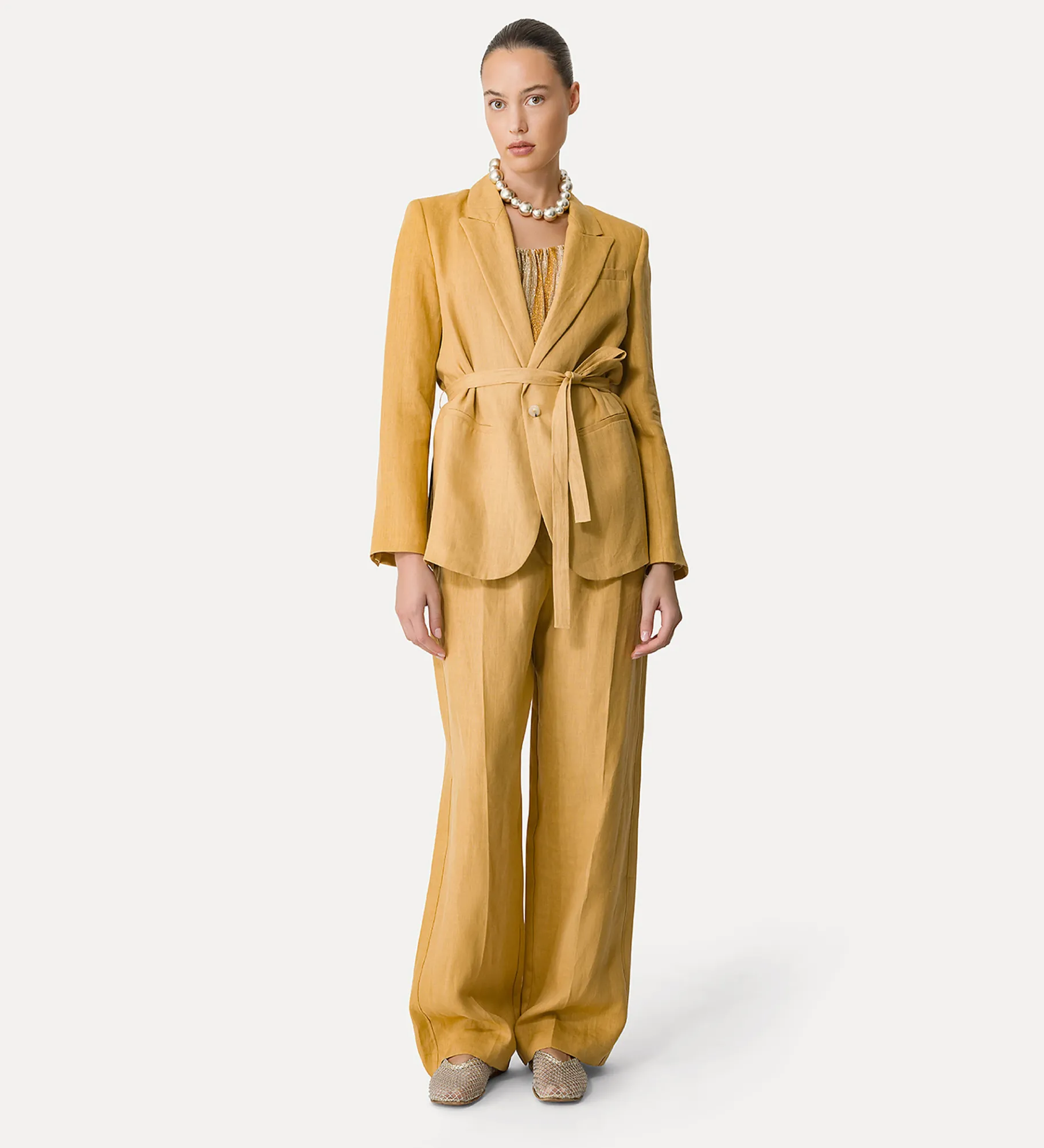 forte_forte jacket with belted waist grano^ Jackets