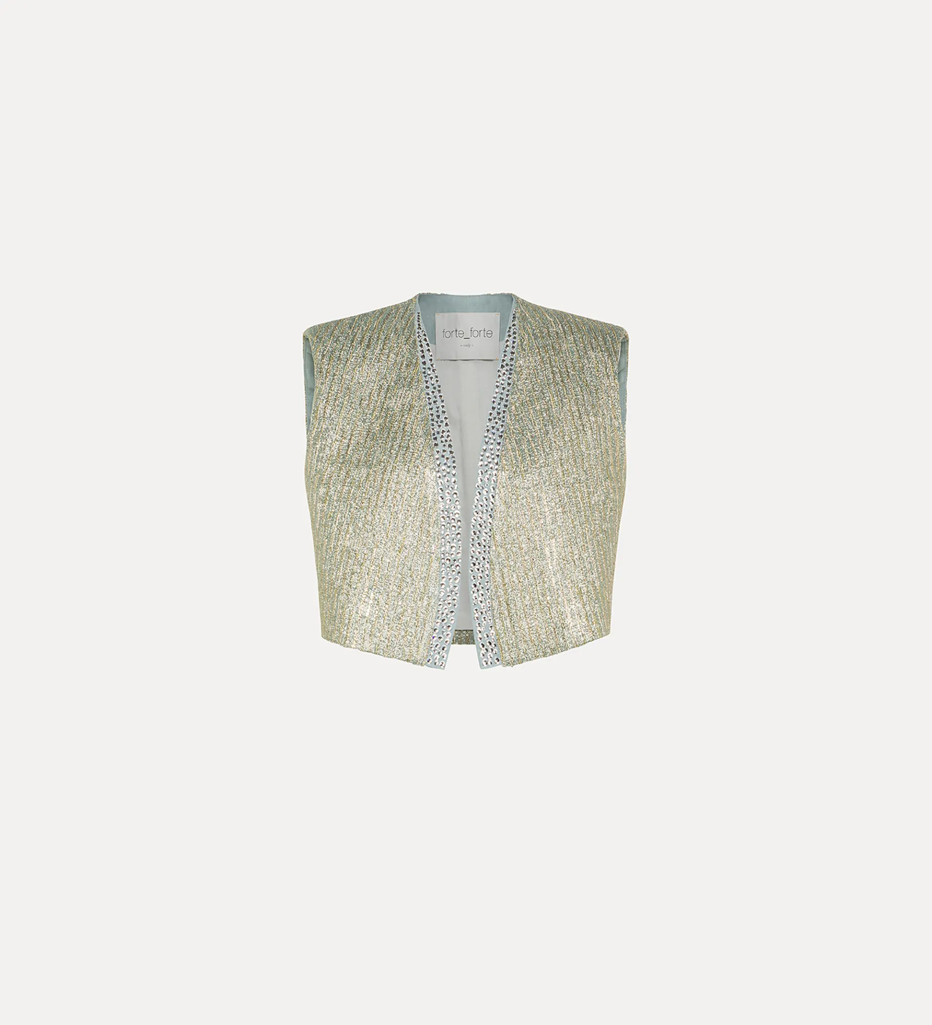 forte_forte jacquard vest with diamanté detailing twinkle^ Jackets
