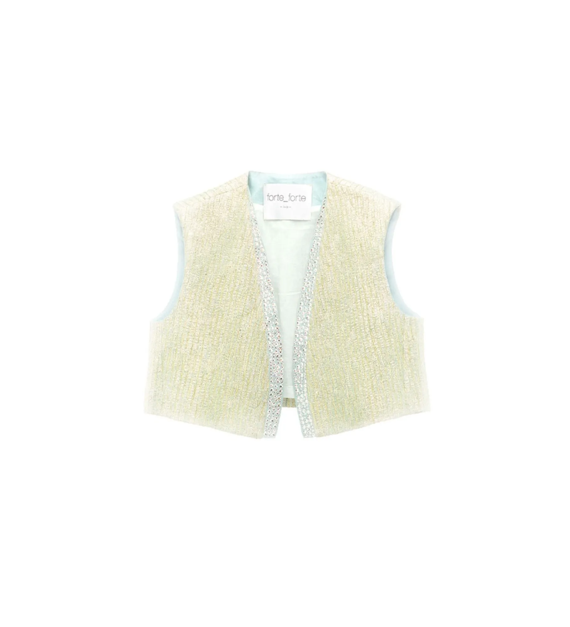 forte_forte jacquard vest with diamanté detailing twinkle^ Jackets