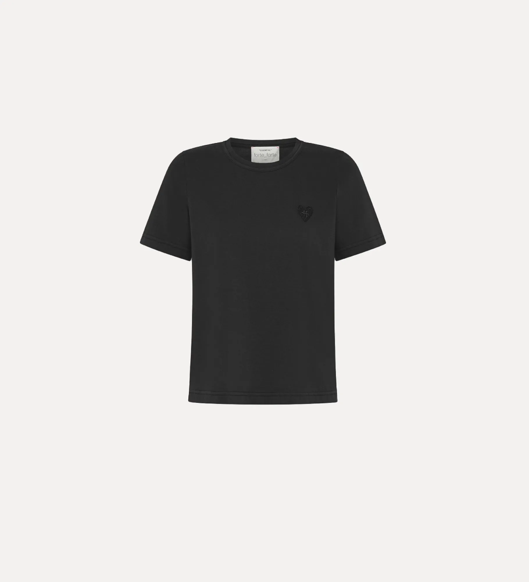 forte_forte jersey t-shirt for women nero^ Tops
