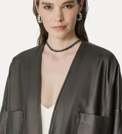 forte_forte kimono in nappa abisso^ Jackets