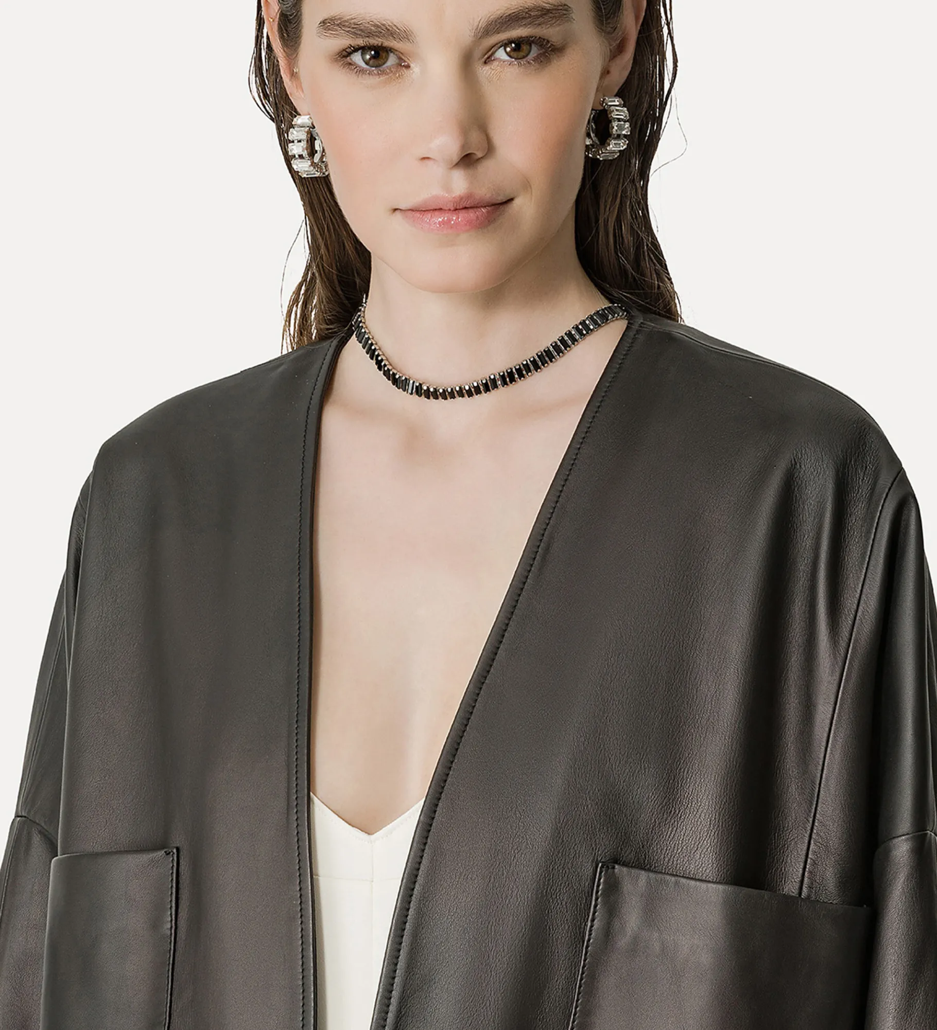 forte_forte kimono in nappa abisso^ Jackets