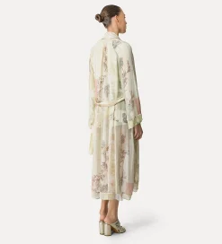 forte_forte linen and silk robe with “the secret garden” print design pesco^ Coats