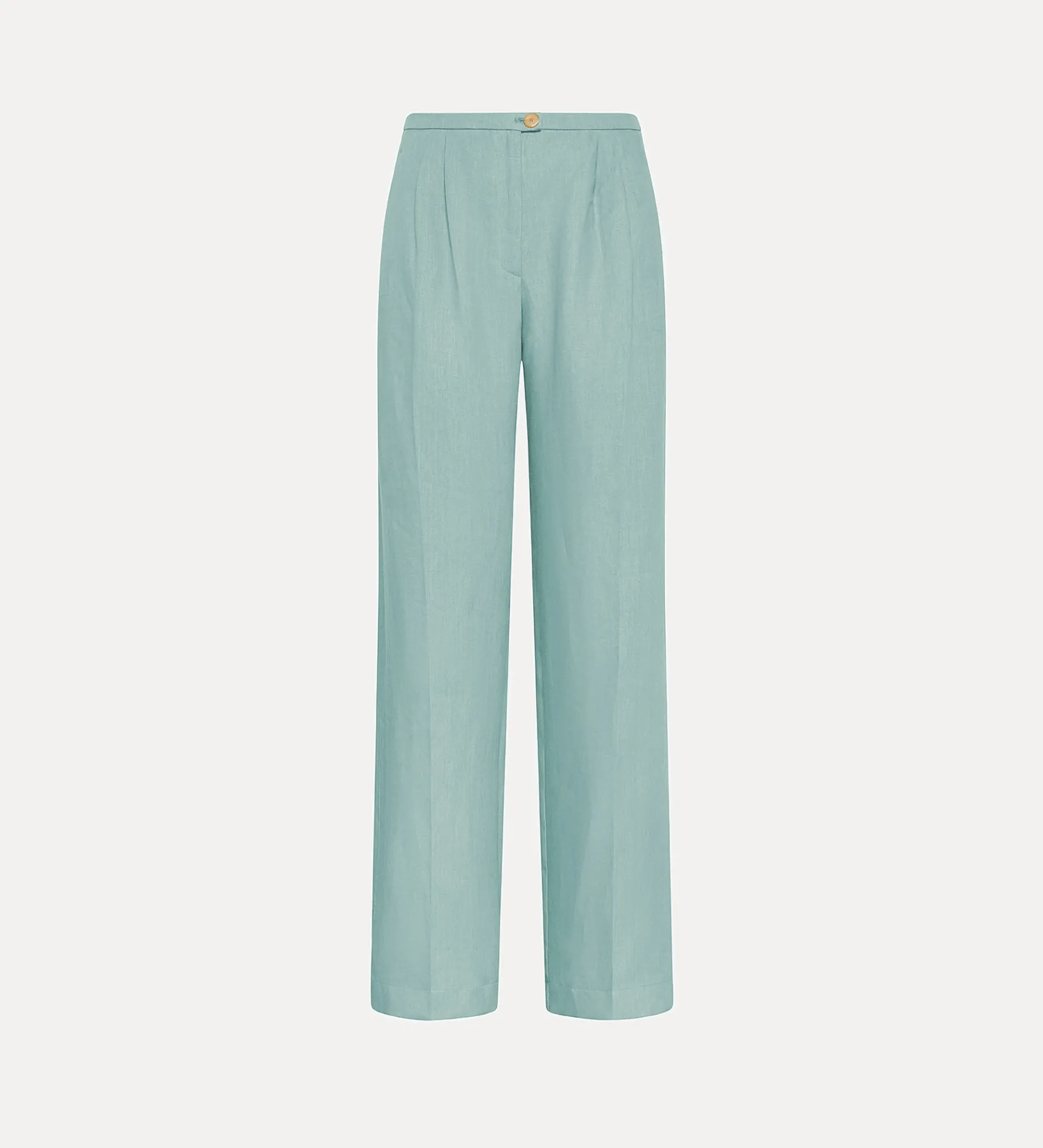 forte_forte linen trousers with pleats acqua^ Pants