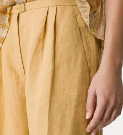 forte_forte linen trousers with pleats grano^ Pants