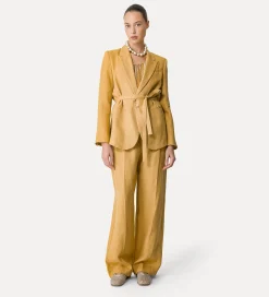 forte_forte linen trousers with pleats grano^ Pants