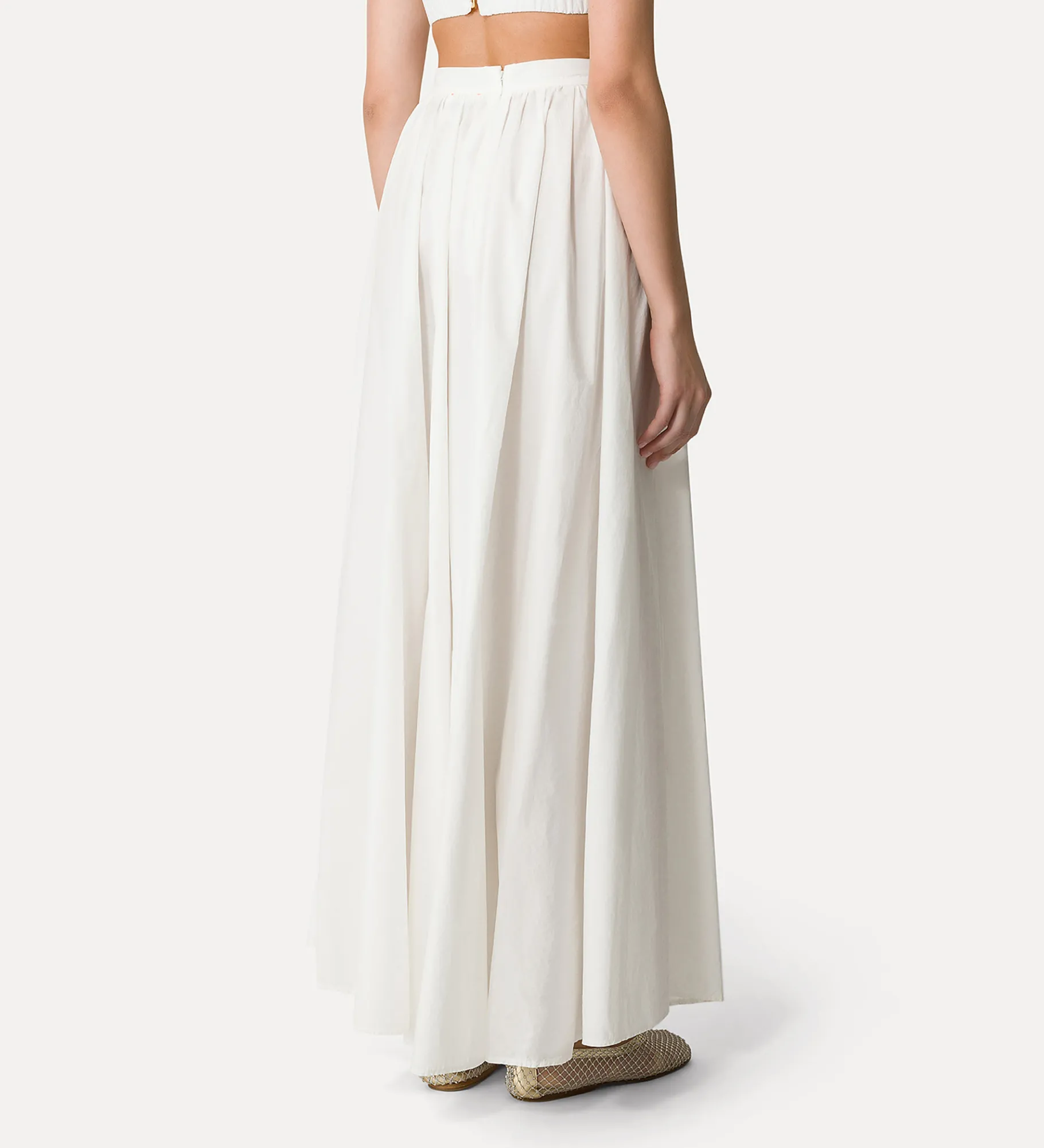 forte_forte long cotton skirt bianco^ Skirts