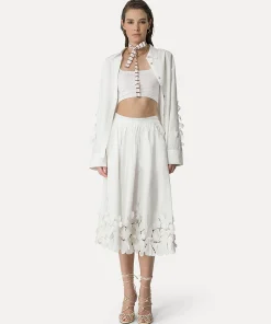 forte_forte long skirt in poplin bianco^ Skirts